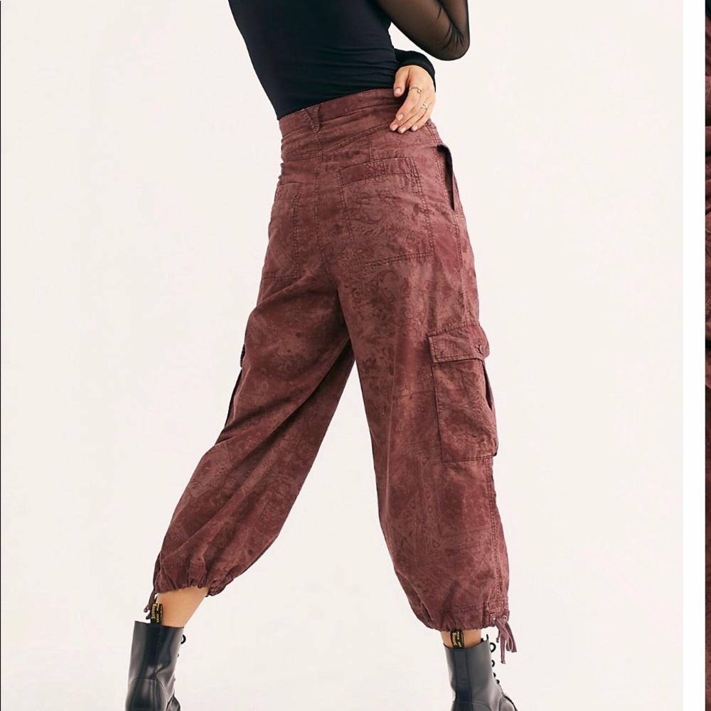 Free People Fly Away Printed Parachute Pants